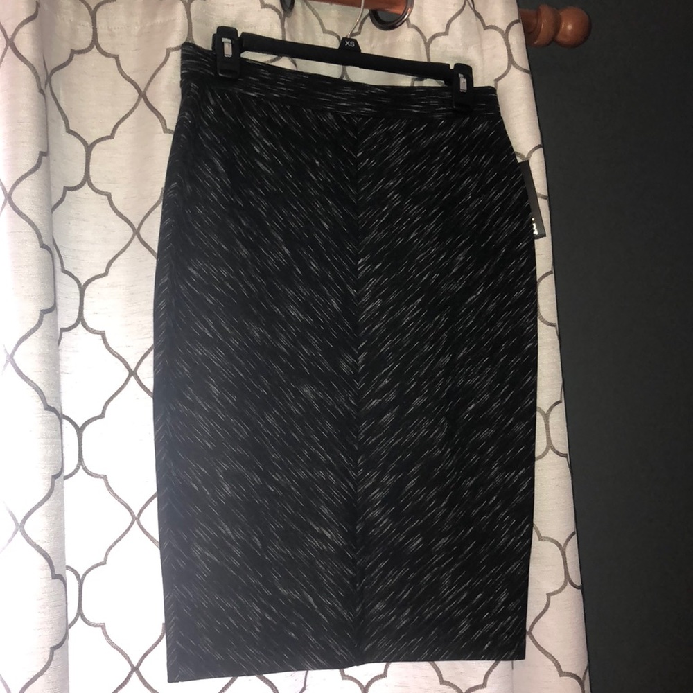 Black and white pencil skirt